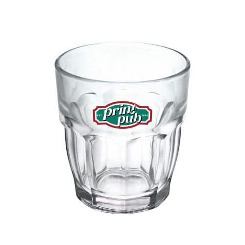 Rockbar Tumbler Glas von 20 cl mit mehrfarbigem PrintPub Logo auf der Vorderseite, bedruckt in zwei bis vier Farben. Rockbar Tumbler Glas von 20 cl mit mehrfarbigem PrintPub Logo auf der Vorderseite, bedruckt in zwei bis vier Farben.