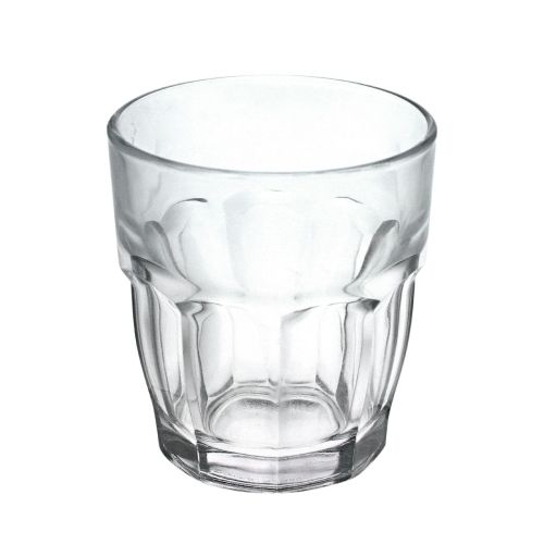 Vorderansicht eines Rockbar Tumbler 27 cl. mit zylindrischer Form und massivem Boden.