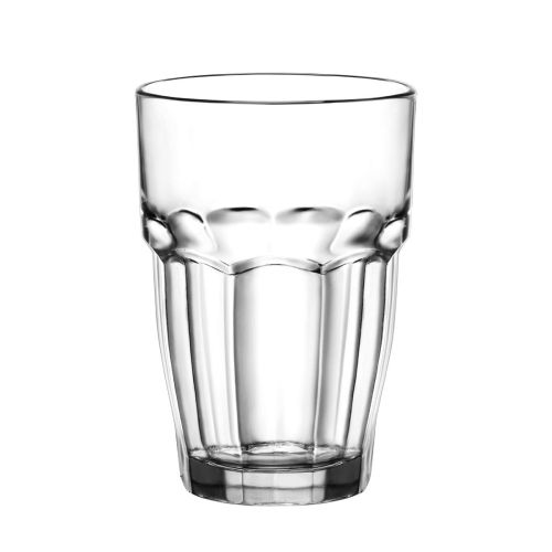 Vorderseite von Rockbar Tumbler Glas 37 cl mit glatter Oberfläche und breiter Öffnung.
