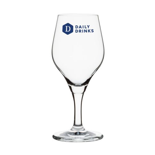 Ronceva Pokal 30 cl.. mit blauem DailyDrinks Logo auf der Vorderseite.