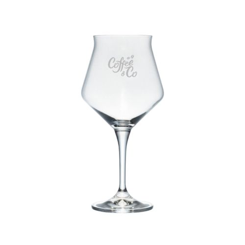 Sommelier Kelch Craft 35 cl Glas mit eingraviertem CoffeeCo-Logo auf der Frontplatte