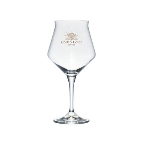 Sommelier Kelch Craft 35 cl Glas mit mehrfarbigem CorkColor-Logo auf der Frontplatte