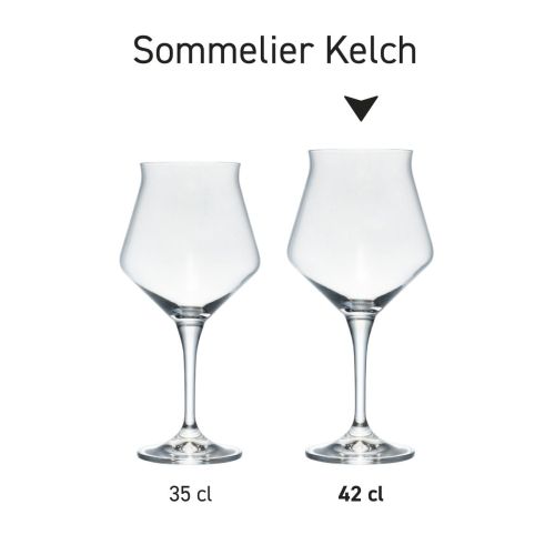 Sommelier Kelch Craft 42 cl Weinglas in einer Serie, mehrere Exemplare nebeneinander abgebildet