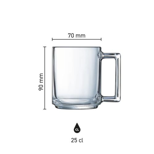 Teeglas Karo 25 cl. mit Druck