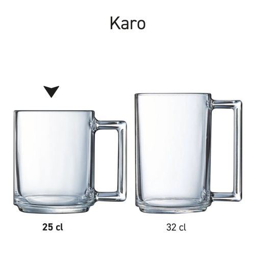 Teeglas Karo 25 cl. mit Druck