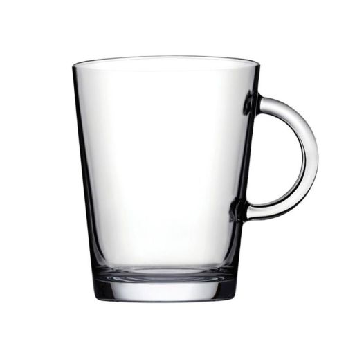 Teeglas Tribeca 29 cl. aus klarem Glas in gerader Frontansicht mit verjüngtem Design. Teeglas Tribeca 29 cl. aus klarem Glas in gerader Frontansicht mit verjüngtem Design.