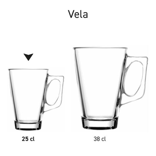 Teeglas Vela 25 cl Glas in Serie, mehrere Exemplare nebeneinander abgebildet