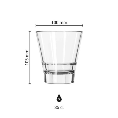 Infografik mit den Abmessungen des Bechers Libbey Endeavor Glas 35 cl. einschließlich Höhe und Durchmesser. Infografik mit den Abmessungen des Bechers Libbey Endeavor Glas 35 cl. einschließlich Höhe und Durchmesser.