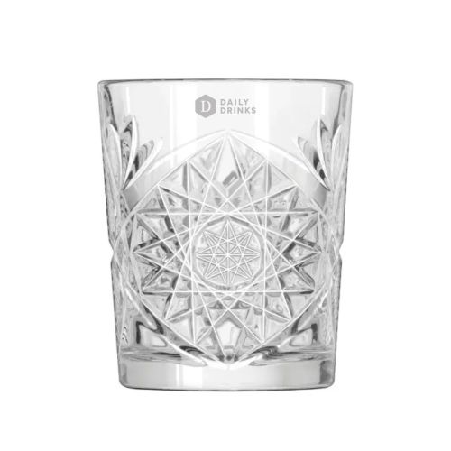 Becher Onis Hobstar 35 cl Glas mit eingraviertem DailyDrinks-Logo auf der Frontplatte