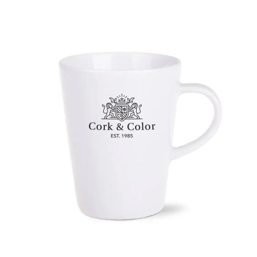 Victor Tasse 24 cl. in der Vorderansicht, mit einfarbigem CorkColor-Logo auf der Mittelfläche. Victor Tasse 24 cl. in der Vorderansicht, mit einfarbigem CorkColor-Logo auf der Mittelfläche.