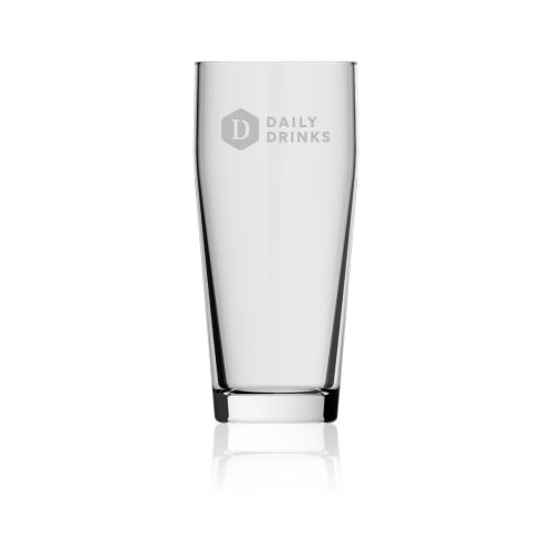Willibecher 38 cl. Glas mit eingraviertem DailyDrinks-Logo auf der Vorderseite