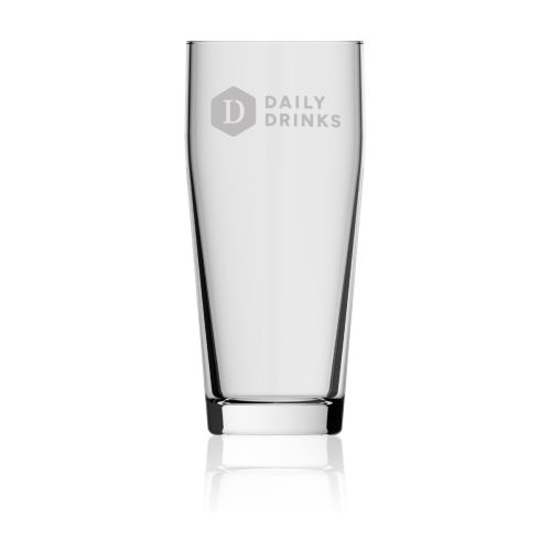 Willibecher 48 cl. transparentes Glas mit eingraviertem DailyDrinks-Logo auf der Vorderseite