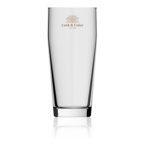 Willibecher 64 cl. Glas mit mehrfarbigem CorkColor-Logo auf der Vorderseite