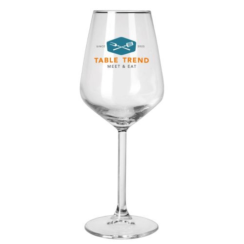 Allegra Weinglas 49 cl. mit mehrfarbigem TableTrend-Logo auf der Vorderseite. Allegra Weinglas 49 cl. mit mehrfarbigem TableTrend-Logo auf der Vorderseite.