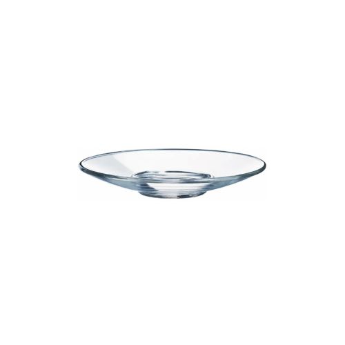 Aroma Untertasse glas 14 cm. bedrucken