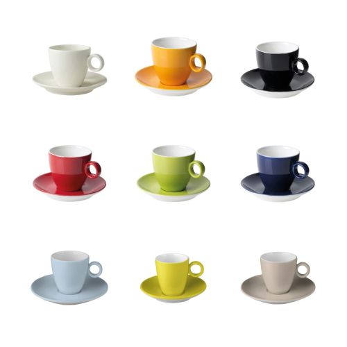 Farbvariationen des Bart Coffee 17 cl Porzellan-Sets übersichtlich präsentiert. Farbvariationen des Bart Coffee 17 cl Porzellan-Sets übersichtlich präsentiert.