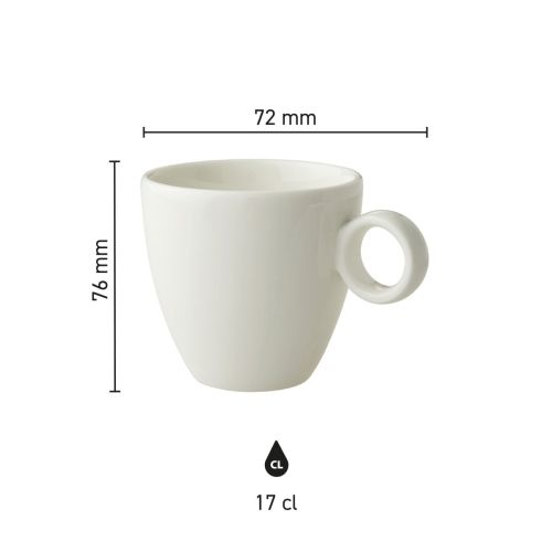 Abmessungen von Bart Kaffeetasse 17 cl Porzellan visuell dargestellt in klaren Infografik. Abmessungen von Bart Kaffeetasse 17 cl Porzellan visuell dargestellt in klaren Infografik.