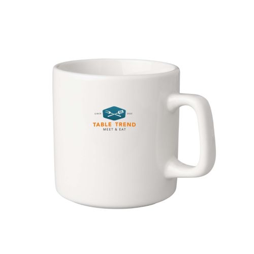 Budgetline Tasse 20 cl Brabant aus Porzellan mit TableTrend Logo in mehreren Farben auf der Vorderseite.