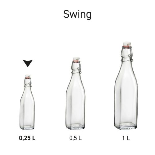 Serie von Bügelflasche Swing in Reihenanordnung, mit identischem Design. Serie von Bügelflasche Swing in Reihenanordnung, mit identischem Design.
