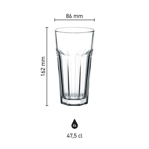 Infografik mit den Maßen des Casablanca Bierglases 47,5 cl, zeigt Höhe und Durchmesser in einer technischen Zeichnung. Infografik mit den Maßen des Casablanca Bierglases 47,5 cl, zeigt Höhe und Durchmesser in einer technischen Zeichnung.