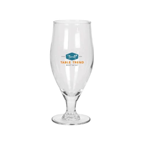 Cervoise Bierglas 32 cl. mit mehrfarbigem TableTrend-Logo, gut sichtbar auf der Vorderseite. Cervoise Bierglas 32 cl. mit mehrfarbigem TableTrend-Logo, gut sichtbar auf der Vorderseite.