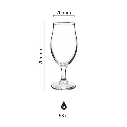 Infografik mit den Produktabmessungen von Bierglas Executive 53 cl. wie Höhe und Durchmesser. Infografik mit den Produktabmessungen von Bierglas Executive 53 cl. wie Höhe und Durchmesser.