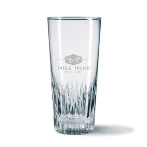 Gravur des TableTrend-Logos auf der Vorderseite des Bierglas Gaetan 32 cl. eingebettet im Glas.