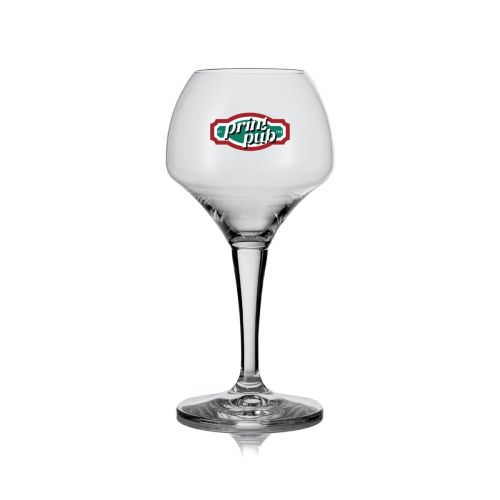 Bierglas Norbert 42 cl. bedruckt mit mehrfarbigem PrintPub-Logo auf der Vorderseite des Glases.