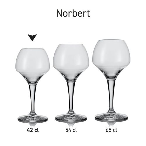 Übersicht der Norbert-Biergläser als Serie, die nebeneinander in Variationen präsentiert werden.
