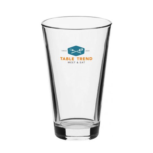 Logo von TableTrend in mehreren Farben auf der Vorderseite der Bierglas Konisch 34 cl. Logo von TableTrend in mehreren Farben auf der Vorderseite der Bierglas Konisch 34 cl.