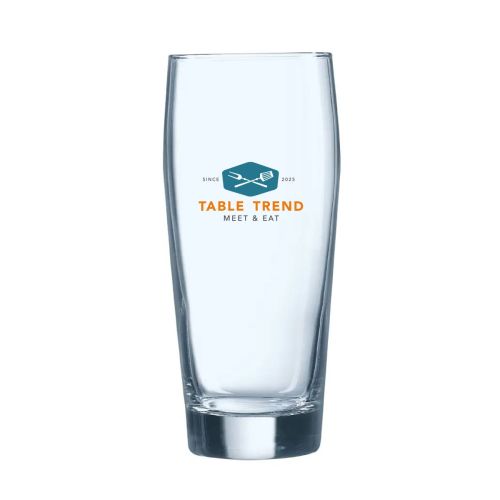 Willy Catering Bierglas Willy 33 cl. mit mehrfarbigem TableTrend Logo auf der Vorderseite. Willy Catering Bierglas Willy 33 cl. mit mehrfarbigem TableTrend Logo auf der Vorderseite.