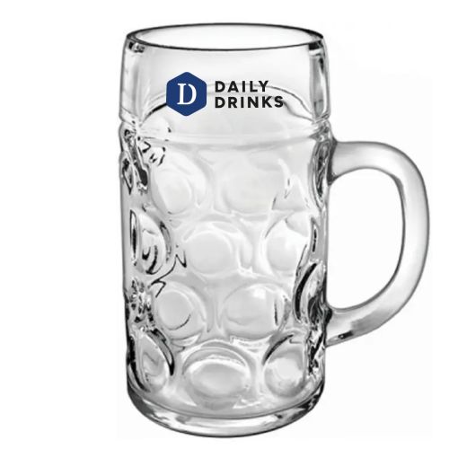 Mehrfarbiges DailyDrinks-Logo auf der Vorderseite des Glases Don tap size 100 cl. Mehrfarbiges DailyDrinks-Logo auf der Vorderseite des Glases Don tap size 100 cl.