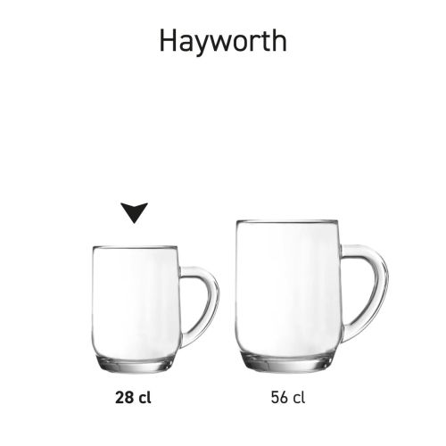 Serienübersicht über mehrere Hayworth-Bierkrüge von 28 cl. und 56 cl. präsentiert als komplette Serie. Serienübersicht über mehrere Hayworth-Bierkrüge von 28 cl. und 56 cl. präsentiert als komplette Serie.