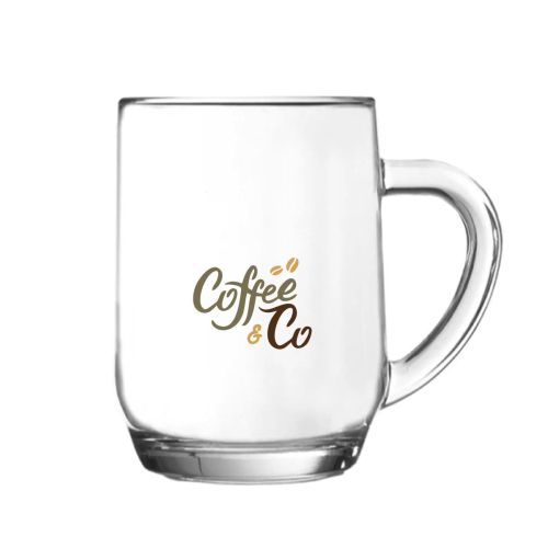 Mehrfarbiges CoffeeCo-Logo auf dem Hayworth-Bierkrug 56 cl, gedruckt auf Glas.
