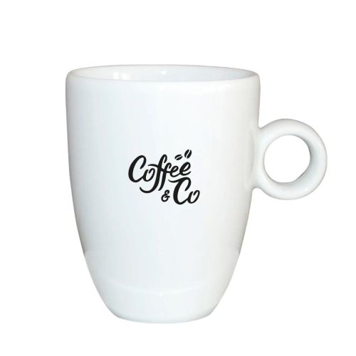 Bola Cappuccino Tasse Hoch weiß 25 cl. bedrucken