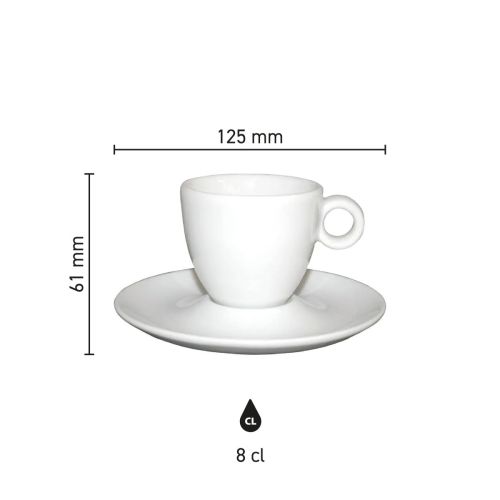 Infografik mit den Abmessungen der Bola Espressotasse 8 cl, Porzellan, einschließlich Inhalt. Infografik mit den Abmessungen der Bola Espressotasse 8 cl, Porzellan, einschließlich Inhalt.