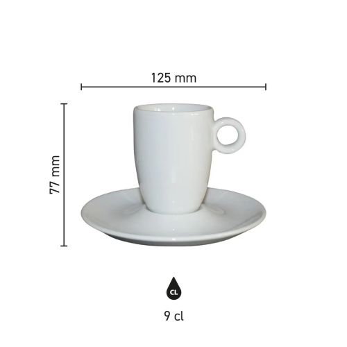 Infografik mit den Produktabmessungen des Bola espresso Weiß 9 cl. set, mit Höhe und Fassungsvermögen. Infografik mit den Produktabmessungen des Bola espresso Weiß 9 cl. set, mit Höhe und Fassungsvermögen.