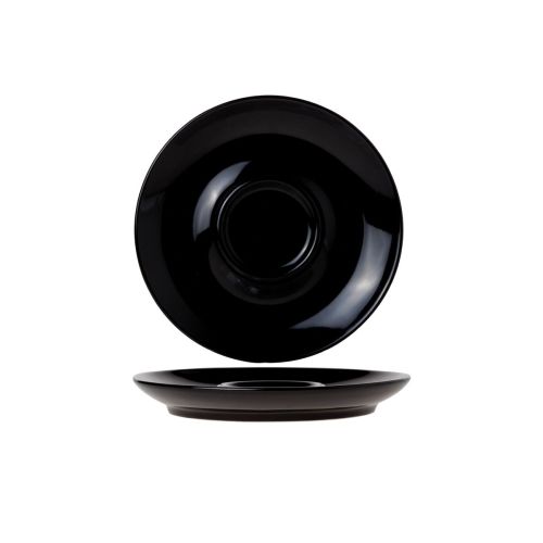 Vorderseite der Bola Espresso Tasse 12,5 cm aus schwarzem Porzellan mit glatter Oberfläche. Vorderseite der Bola Espresso Tasse 12,5 cm aus schwarzem Porzellan mit glatter Oberfläche.