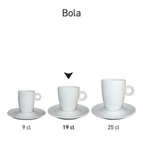Übersicht über die Serie Bola Kaffee-Hochglanzporzellan, als Teil der Serie. Übersicht über die Serie Bola Kaffee-Hochglanzporzellan, als Teil der Serie.