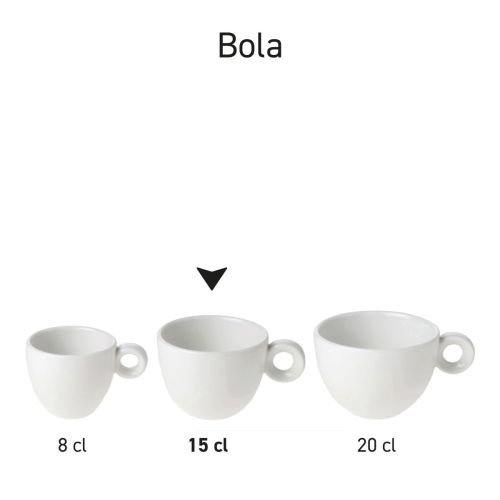 Übersicht über die Bola Kaffeebecher als Porzellantassenserie. Übersicht über die Bola Kaffeebecher als Porzellantassenserie.