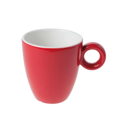 Identische Vorderansicht des rot-weißen Bola Tasse 19 cl. Identische Vorderansicht des rot-weißen Bola Tasse 19 cl.