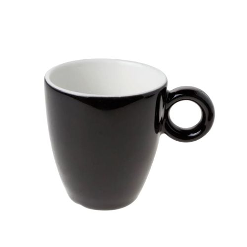 Identische Vorderansicht des schwarz-weißen Bola Tasse 19 cl. Identische Vorderansicht des schwarz-weißen Bola Tasse 19 cl.