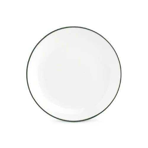 Teller Basic linie 15 cm mit grünem Rand aus der Basic-Linie, 15 cm Durchmesser, gerade von vorne gezeigt. Teller Basic linie 15 cm mit grünem Rand aus der Basic-Linie, 15 cm Durchmesser, gerade von vorne gezeigt.