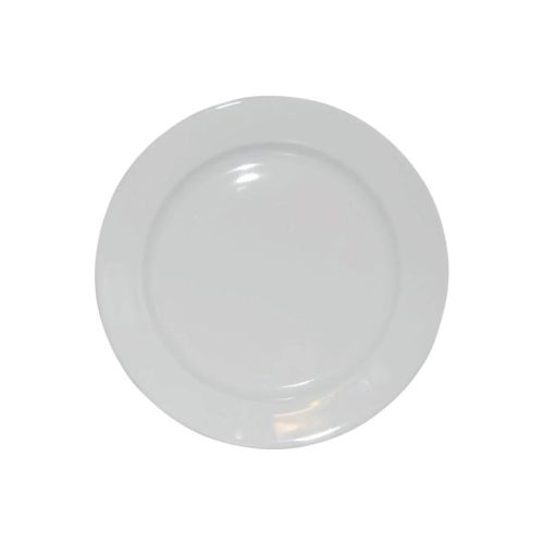 Teller breitem Rand Weiß 17 cm. bedrucken