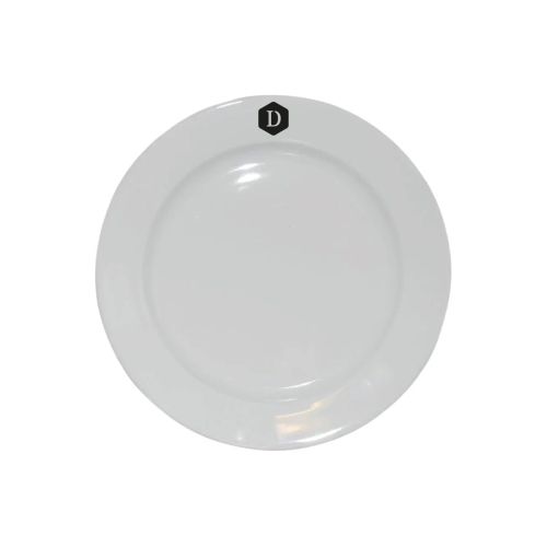 Teller breitem Rand Weiß 17 cm. bedrucken