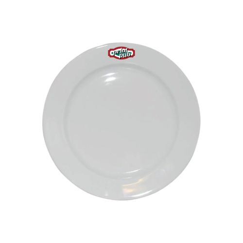 Teller breitem Rand Weiß 17 cm. bedrucken