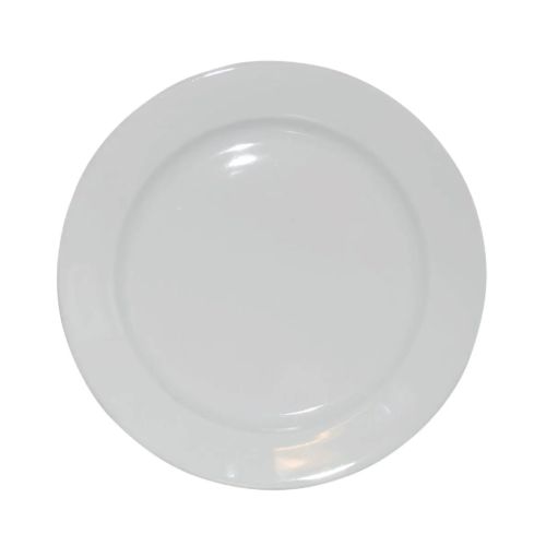 Teller breitem Rand Weiß 24 cm. bedrucken
