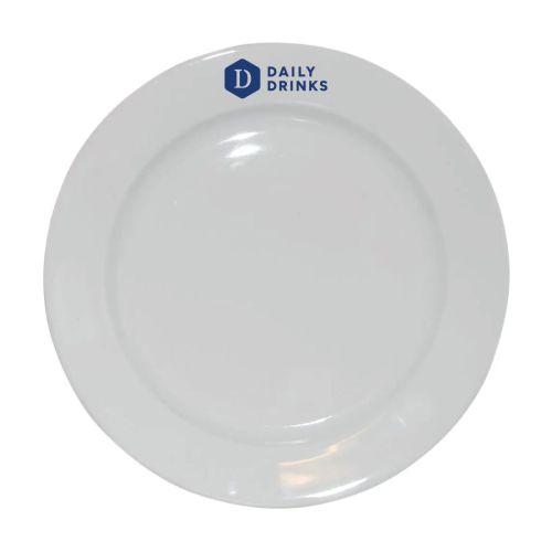 Teller breitem Rand Weiß 26,5 cm. bedrucken