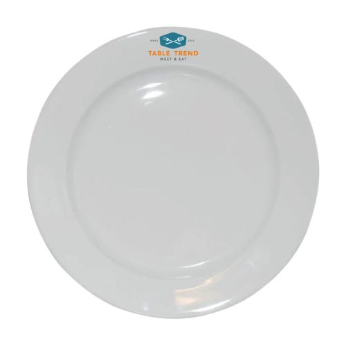 Teller breitem Rand Weiß 26,5 cm. bedrucken