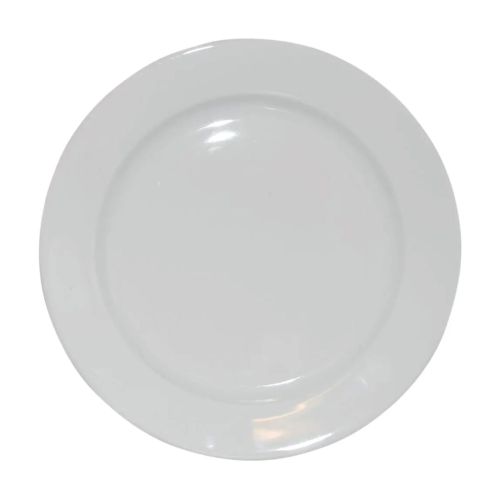 Teller breitem Rand Weiß 26,5 cm. bedrucken